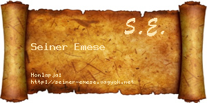 Seiner Emese névjegykártya